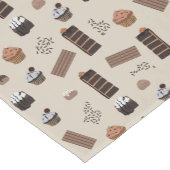 Chocolade thema patroon korte tafelloper (Hoek)