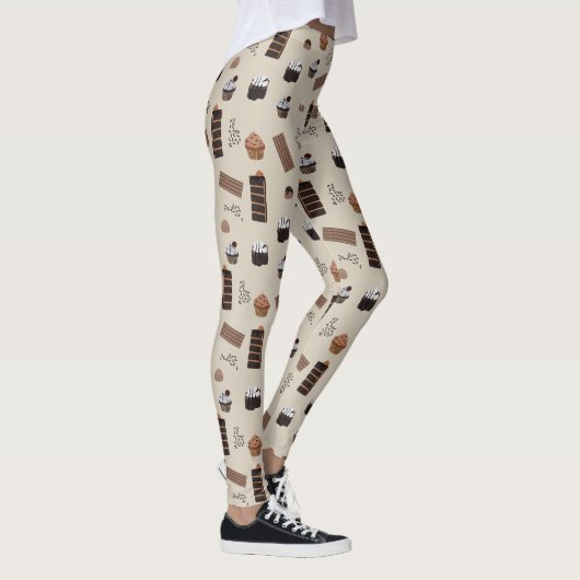 Chocolade thema patroon leggings (Rechts)
