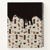 Chocolade thema patroon recept kookboek notitieboek (Achterkant)