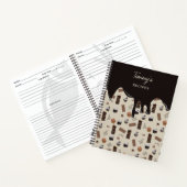 Chocolade thema patroon recept kookboek notitieboek (Binnen)