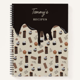 Chocolade Thema Patroon Recepten Kookboek Notitieboek