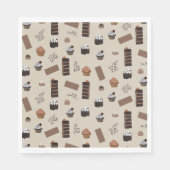 Chocolade thema patroon servet (Voorkant)