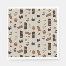 Chocolade thema patroon servet