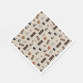 Chocolade thema patroon servet (Hoek)