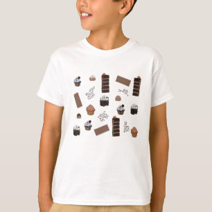 Chocolade thema patroon t-shirt