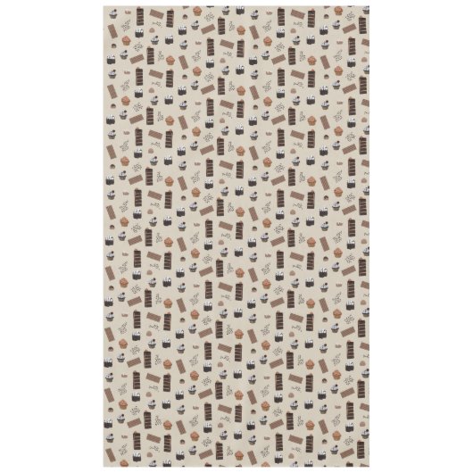 Chocolade thema patroon tafelkleed (Voorkant)