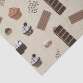 Chocolade thema patroon tissuepapier (Detail)