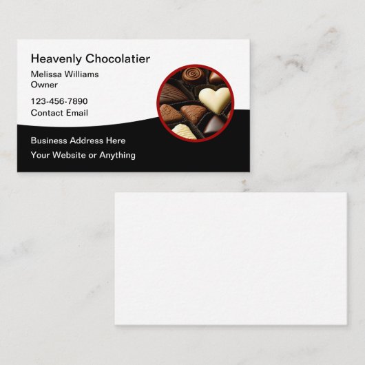 Chocolade Thema Visitekaartjes (Voorkant / Achterkant)