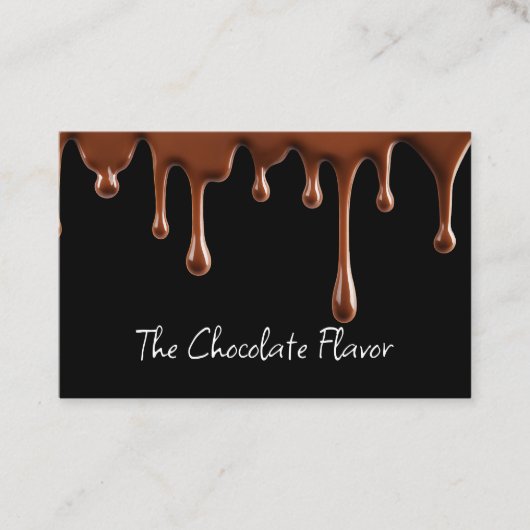 Chocolade Theme Visitekaartjes voor een Chocolatie (Voorkant)