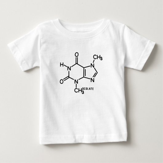 Chocolade Theobromine Moleculaire chemische formul (Voorkant)