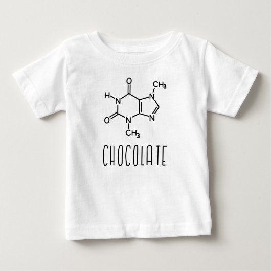 Chocolade Theobromine Moleculaire chemische formul (Voorkant)