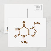 Chocolade Theobromine Moleculaire chemische formul Briefkaart (Voorkant / Achterkant)