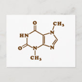 Chocolade Theobromine Moleculaire chemische formul Briefkaart (Voorkant)