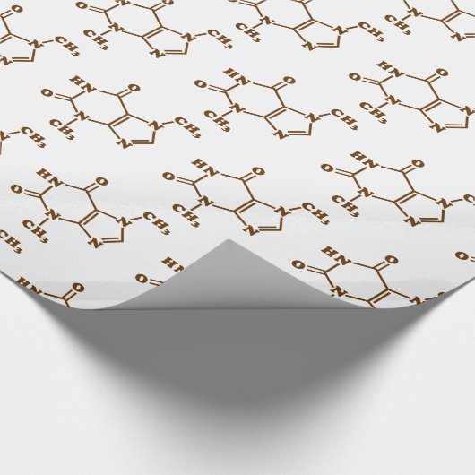 Chocolade Theobromine Moleculaire chemische formul Cadeaupapier (Hoek)