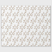 Chocolade Theobromine Moleculaire chemische formul Cadeaupapier (Vlak)