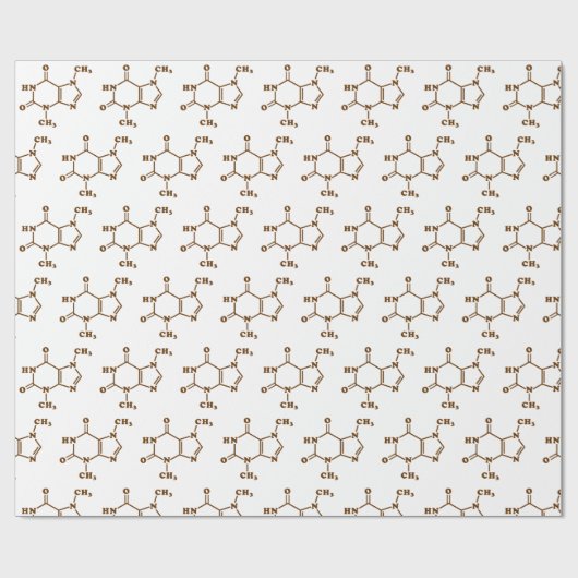 Chocolade Theobromine Moleculaire chemische formul Cadeaupapier (Vlak)