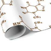 Chocolade Theobromine Moleculaire chemische formul Cadeaupapier (Rol Hoek)