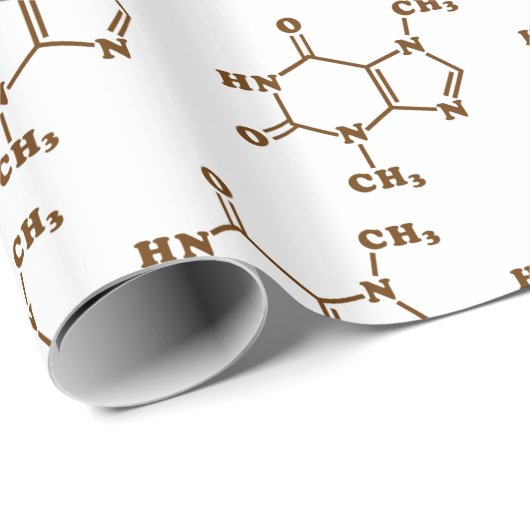 Chocolade Theobromine Moleculaire chemische formul Cadeaupapier (Rol Hoek)