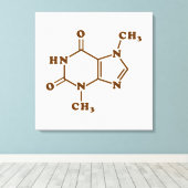 Chocolade Theobromine Moleculaire chemische formul Canvas Afdruk (Insitu (Houten vloer))