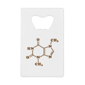 Chocolade Theobromine Moleculaire chemische formul Creditkaart Flessenopener (Voorkant)
