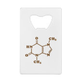 Chocolade Theobromine Moleculaire chemische formul Creditkaart Flessenopener (Achterkant)