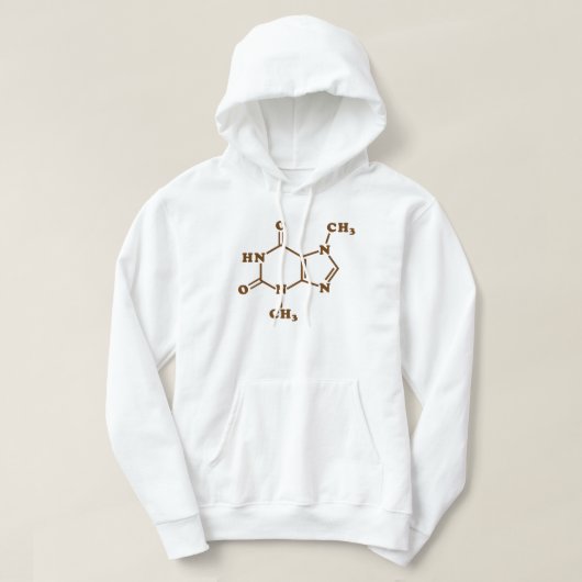 Chocolade Theobromine Moleculaire chemische formul Hoodie (Design voorkant)