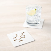 Chocolade Theobromine Moleculaire chemische formul Kartonnen Onderzetters (Insitu)