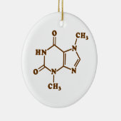 Chocolade Theobromine Moleculaire chemische formul Keramisch Ornament (Rechts)