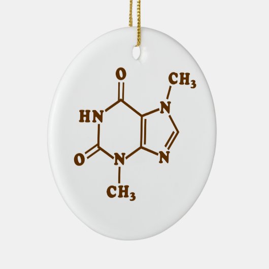 Chocolade Theobromine Moleculaire chemische formul Keramisch Ornament (Rechts)