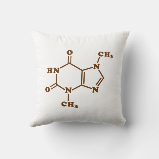 Chocolade Theobromine Moleculaire chemische formul Kussen (Achterkant)