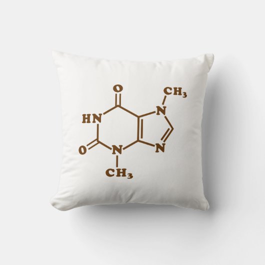 Chocolade Theobromine Moleculaire chemische formul Kussen (Voorkant)