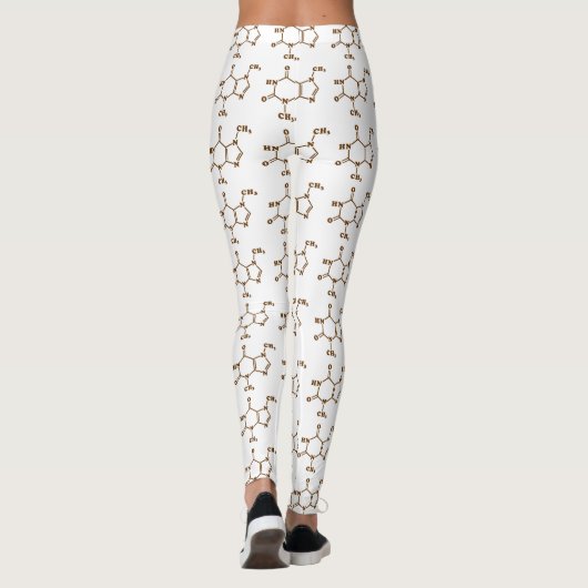 Chocolade Theobromine Moleculaire chemische formul Leggings (Achterkant)