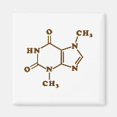 Chocolade Theobromine Moleculaire Chemische Formul Magneet (Voorkant)