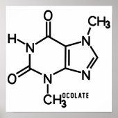 Chocolade Theobromine Moleculaire chemische formul Poster (Voorkant)