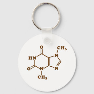 Chocolade Theobromine Moleculaire chemische formul Sleutelhanger