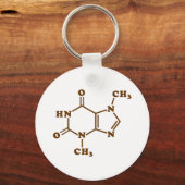 Chocolade Theobromine Moleculaire chemische formul Sleutelhanger (Voorkant)