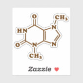 Chocolade Theobromine Moleculaire chemische formul Sticker (Vel)