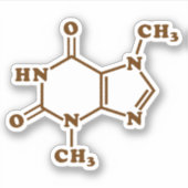 Chocolade Theobromine Moleculaire chemische formul Sticker (Voorkant)