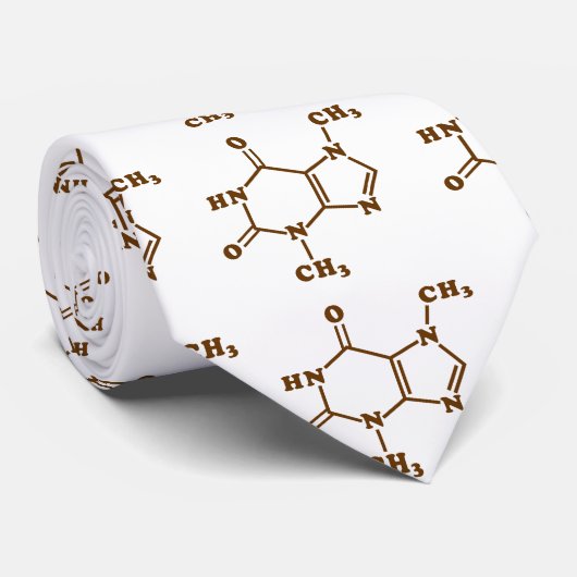 Chocolade Theobromine Moleculaire chemische formul Stropdas (Opgerold)