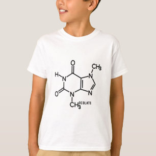 Chocolade Theobromine Moleculaire chemische formul T-shirt