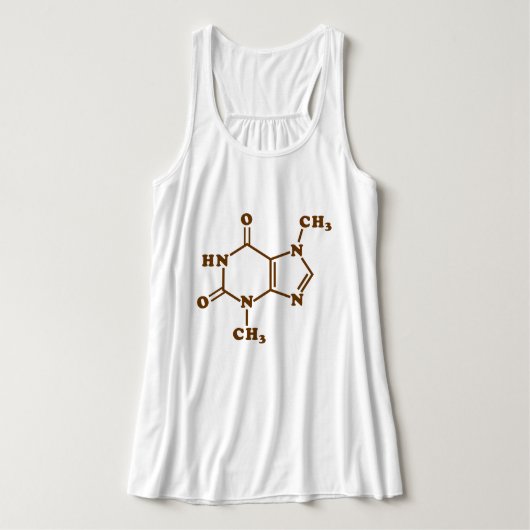 Chocolade Theobromine Moleculaire chemische formul Tanktop (Design voorkant)