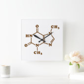 Chocolade Theobromine Moleculaire chemische formul Vierkante Klok (Huis)