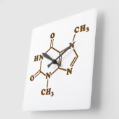 Chocolade Theobromine Moleculaire chemische formul Vierkante Klok (Hoek)
