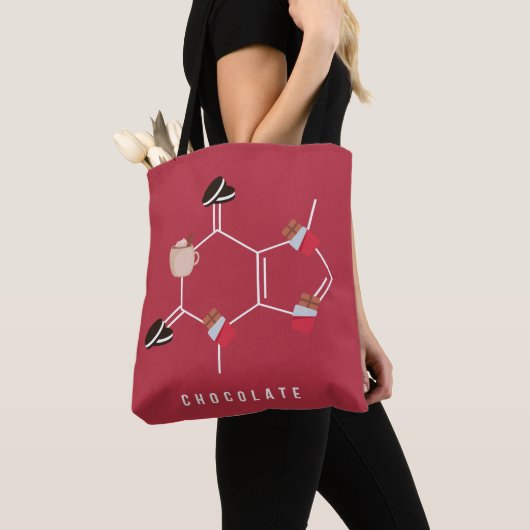 Chocolade Theobromine Molecule Tote Bag (Dichtbij)