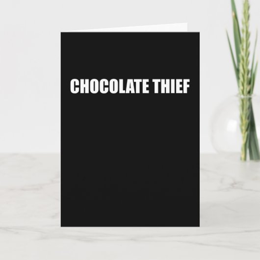 Chocolade Thief Funny Halloween Gift Kaart (Voorkant)