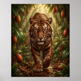 Chocolade Tijger Jungle Poster