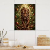 Chocolade Tijger Jungle Poster (Keuken)