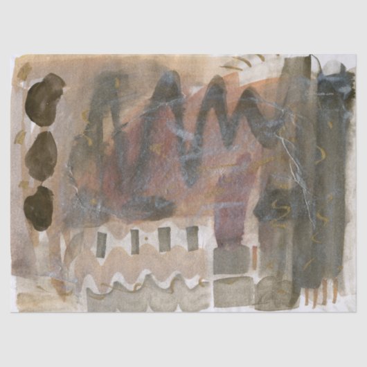 Chocolade Tones Abstract, groot weefselpapier Tissuepapier (Voorkant)