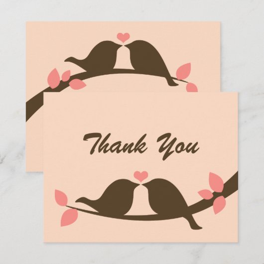 Chocolade Tortelduifjes Bedankt (Voorkant / Achterkant)