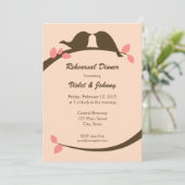 Chocolade Tortelduifjes Kaart (Staand voorkant)